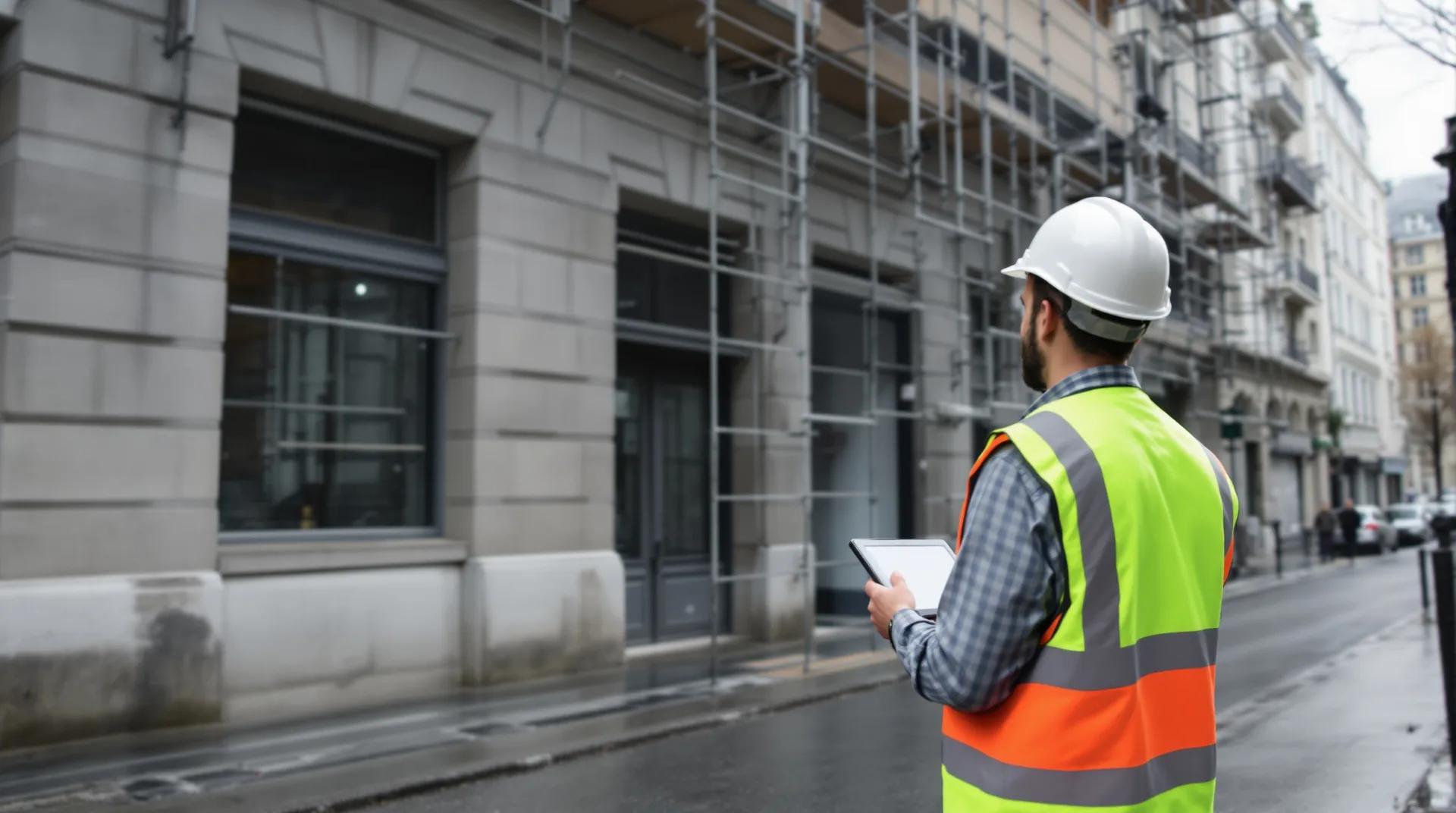 A facilities manager looks at the digital twin of a building