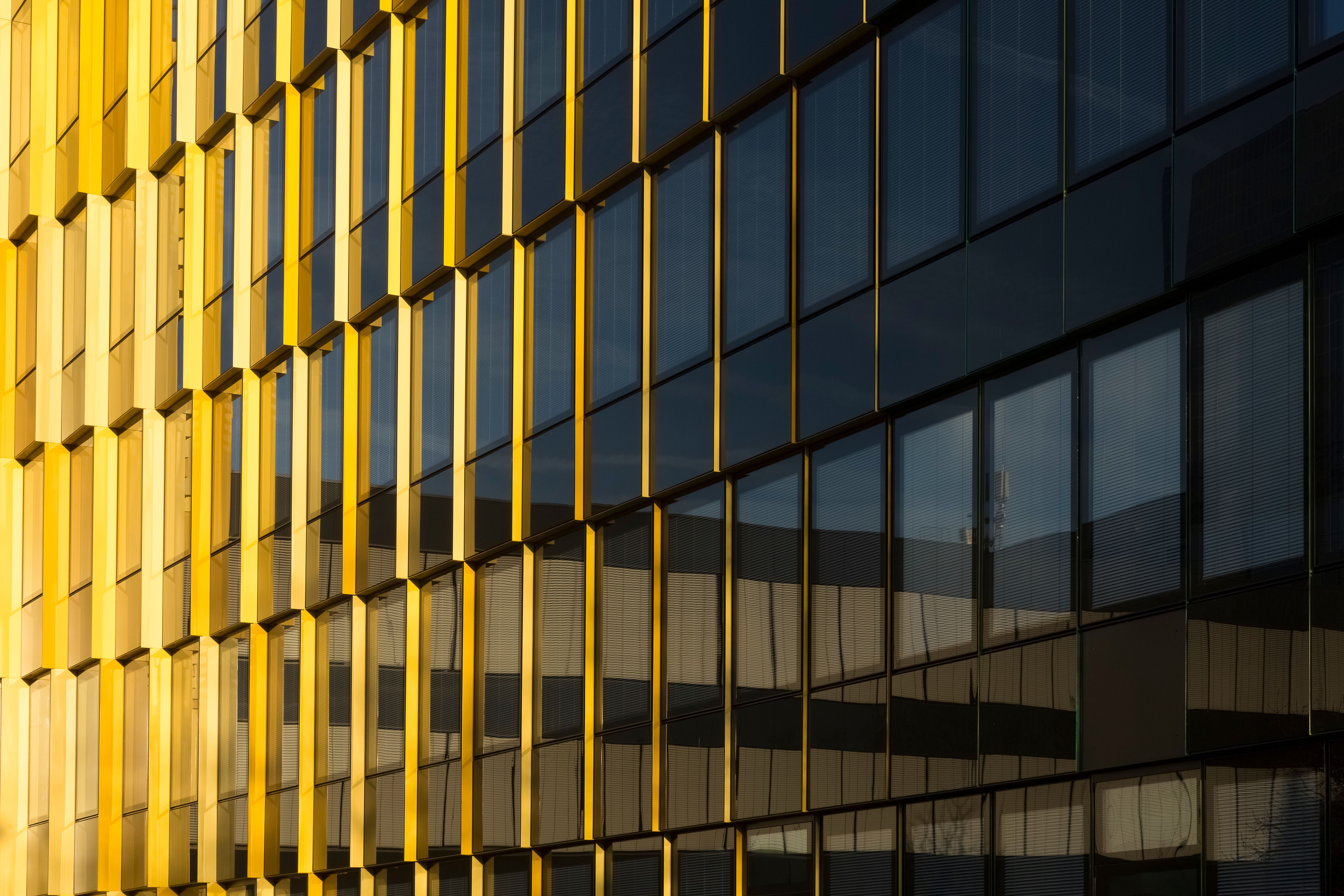 Close-up of a modern office building