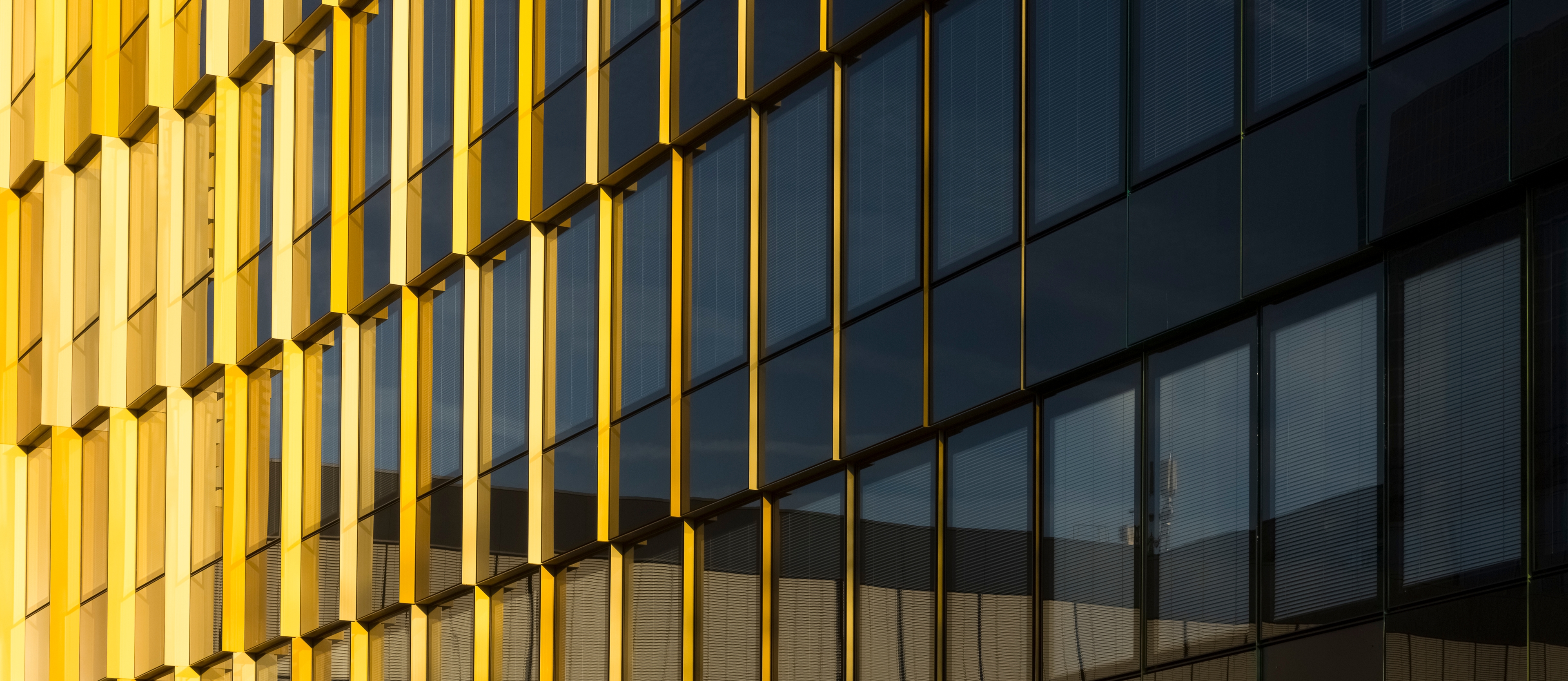 Close-up of a modern office building