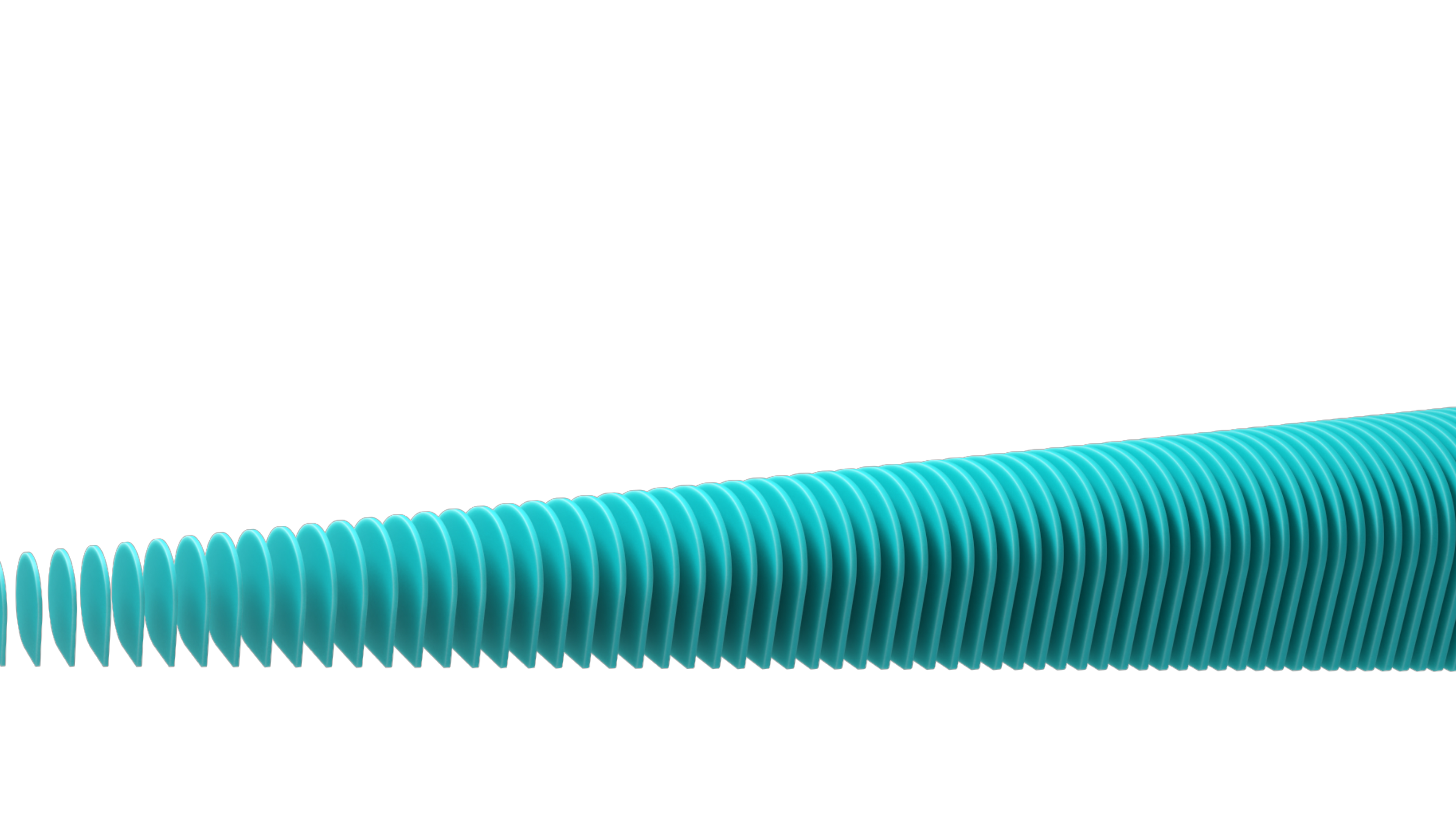 An abstract teal form illustrating compounding advantage