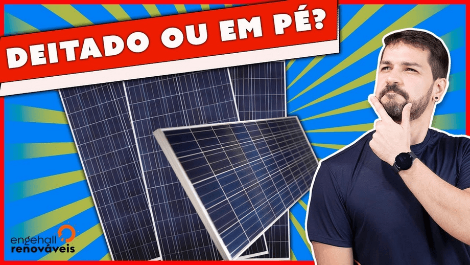 Painel instalado DEITADO gera MAIS ENERGIA do que em Pé?