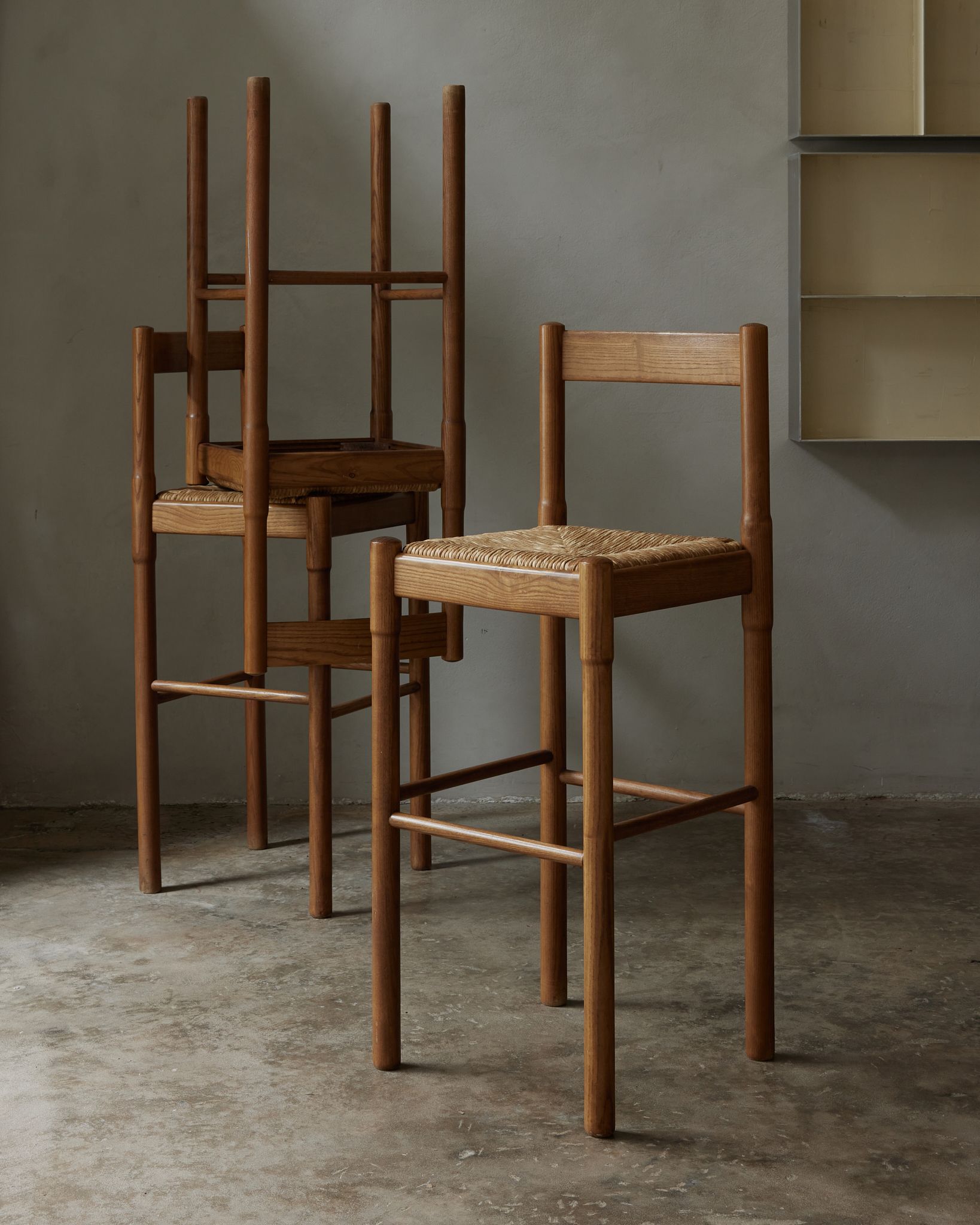 WICKER BAR STOOLS by Vico Magistretti | Studio Gardner