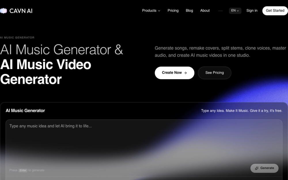 image of CAVN AI | AI Music Generator