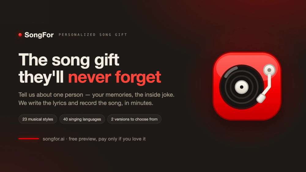 image of SongFor - Personalized Song Gift