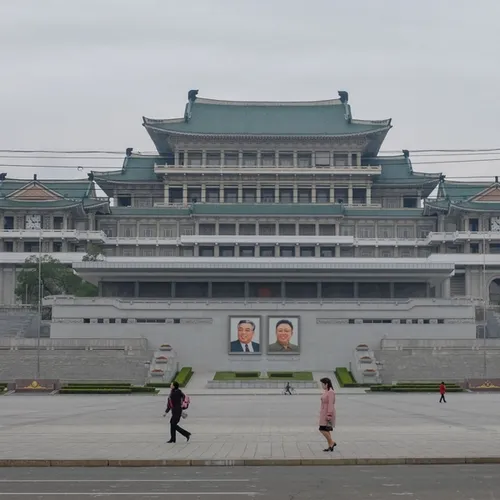 Kim-Il sung Square in Pyongyang, North Korea