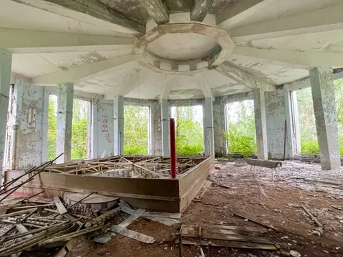 Inside Pripyat gym, Ukraine