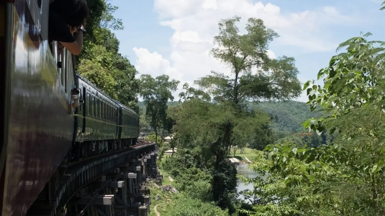 View of the death railway Thailand