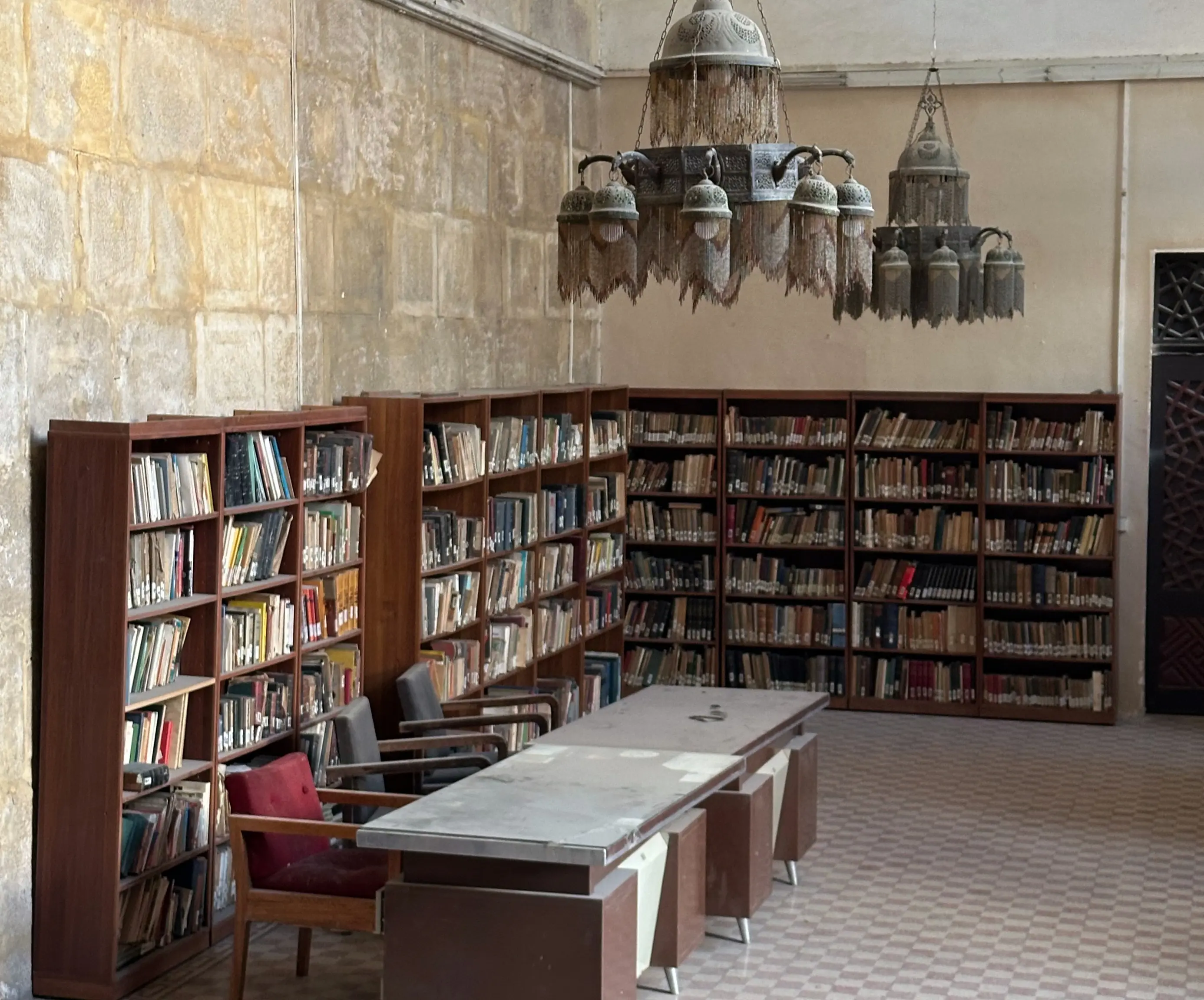Inside Al-Zahiriyya Madrasa