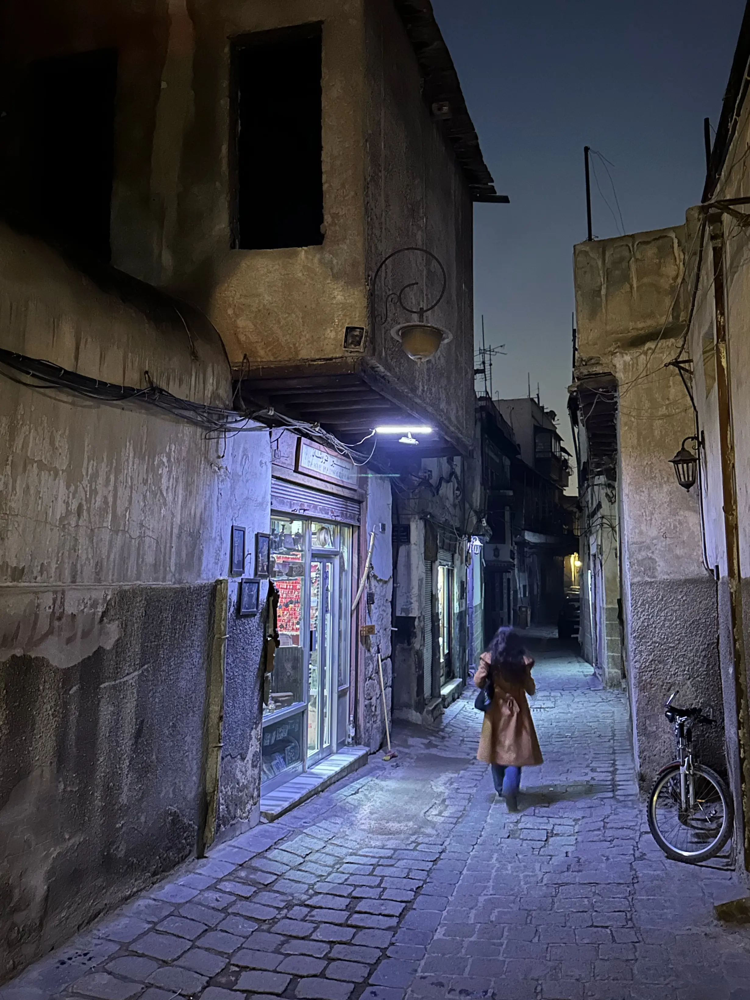 Alleyways of Damascus at dusk