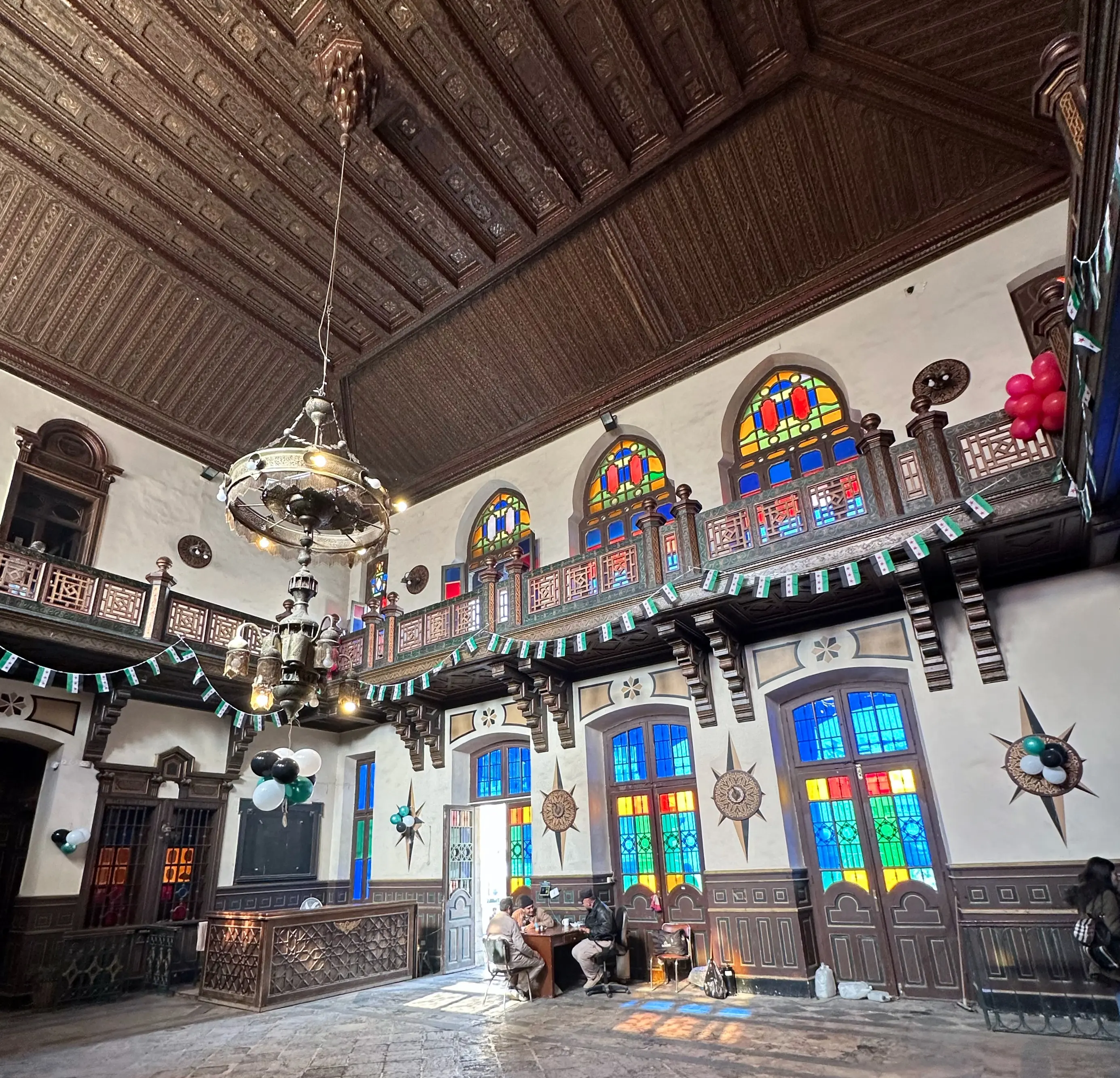 Inside Damascus central train station
