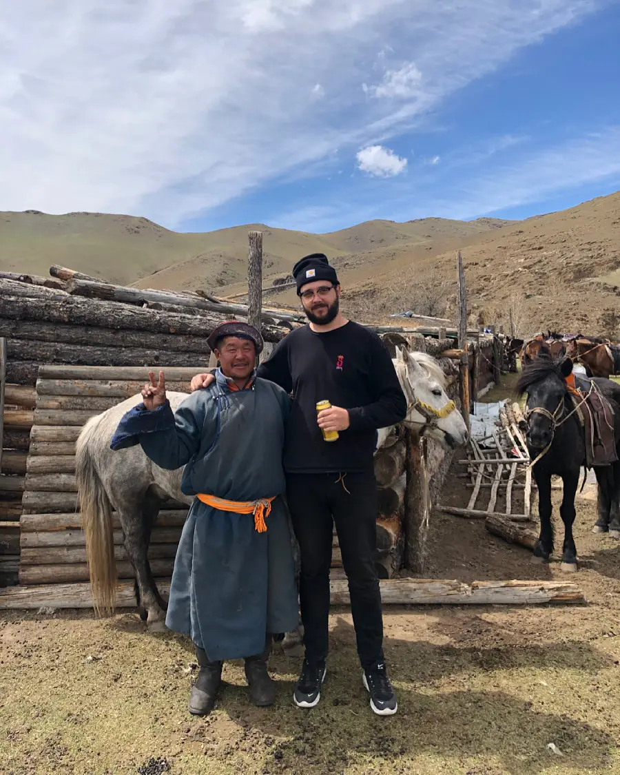 Beers with the locals on the Mongolian steppe