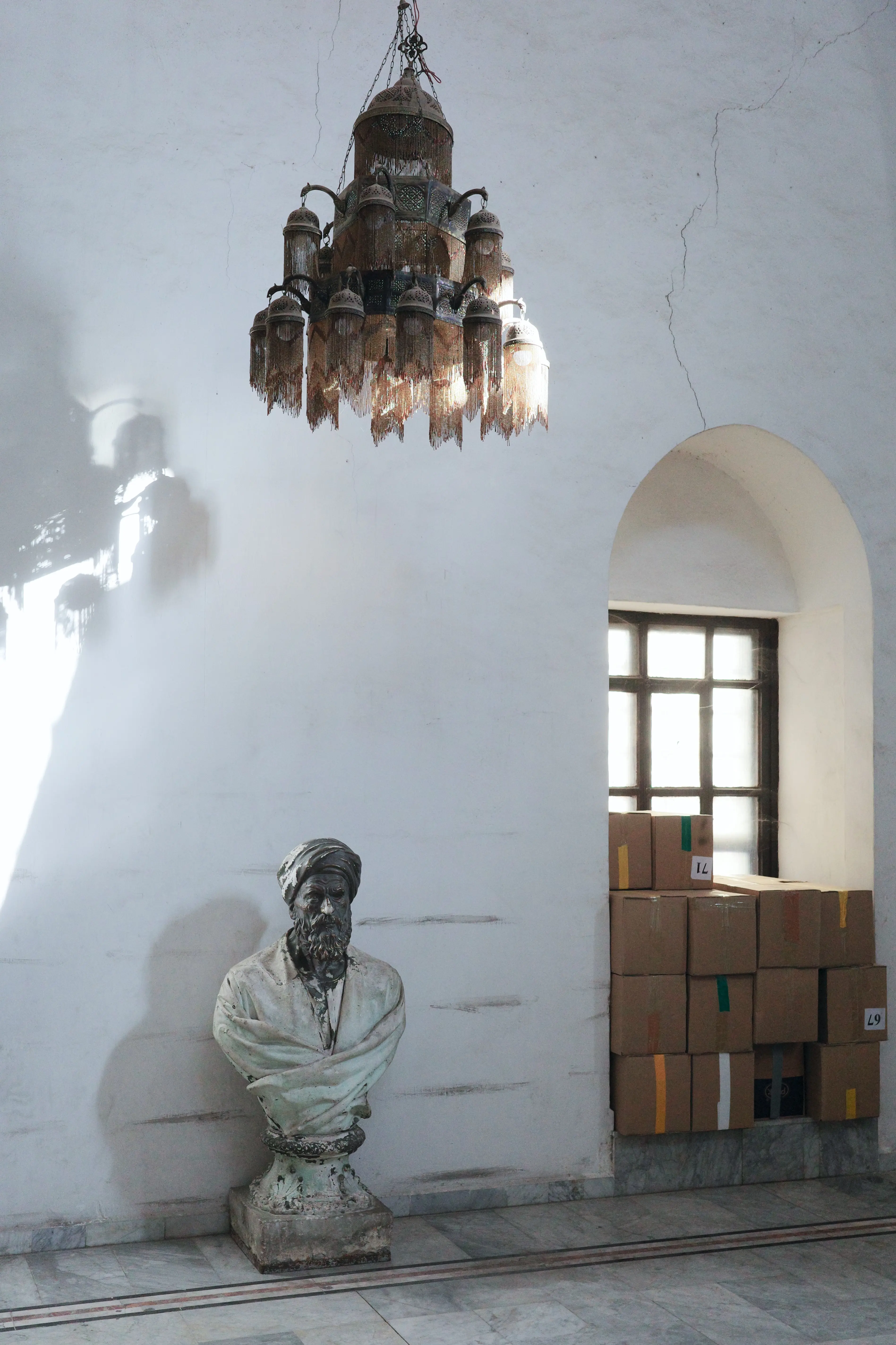 Inside the mausoleum at Al-Zahiriyya Madrasa
