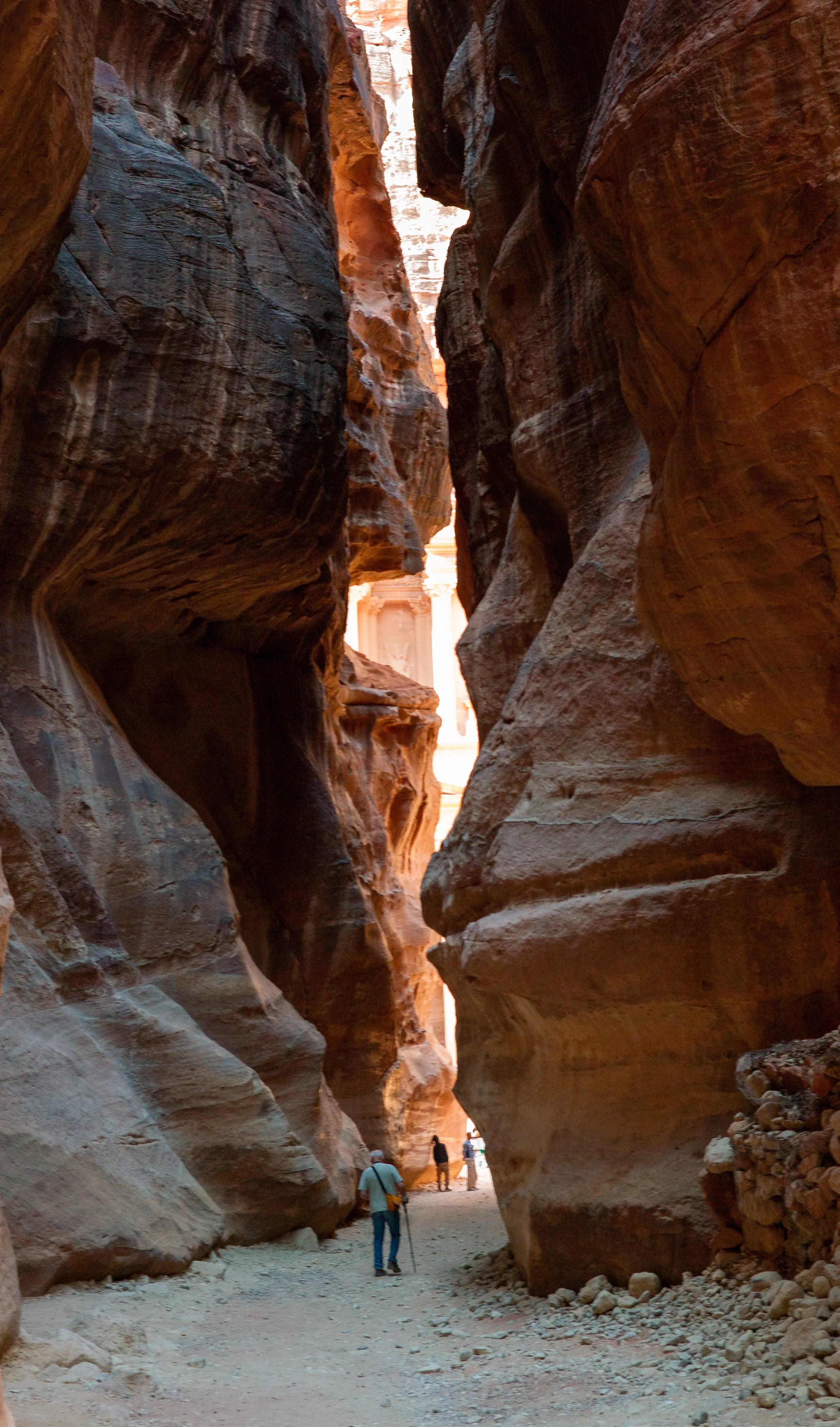 Entering Petra in Jordan