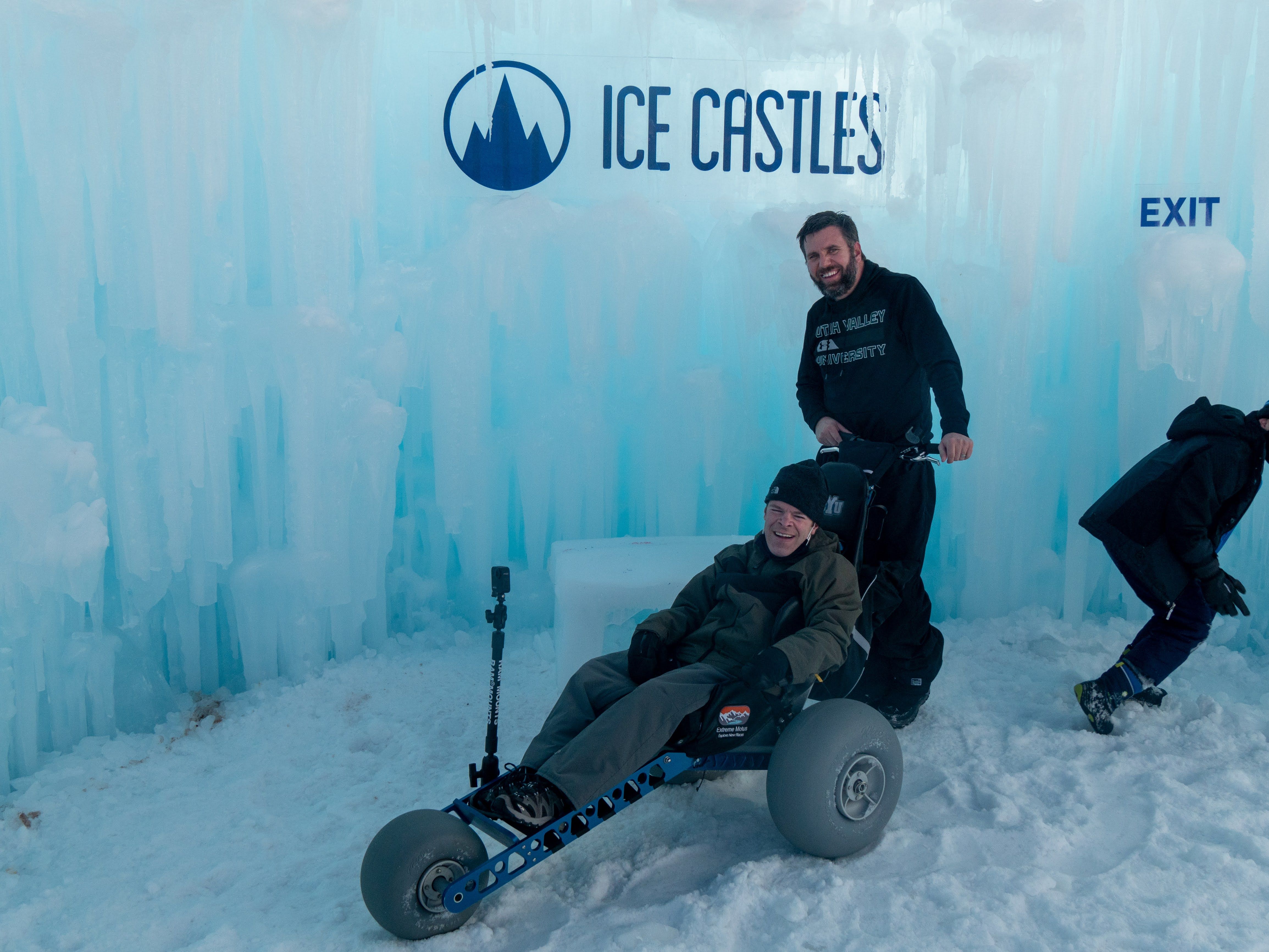Extreme Motus All Terrain Wheelchair at the Ice Castles 