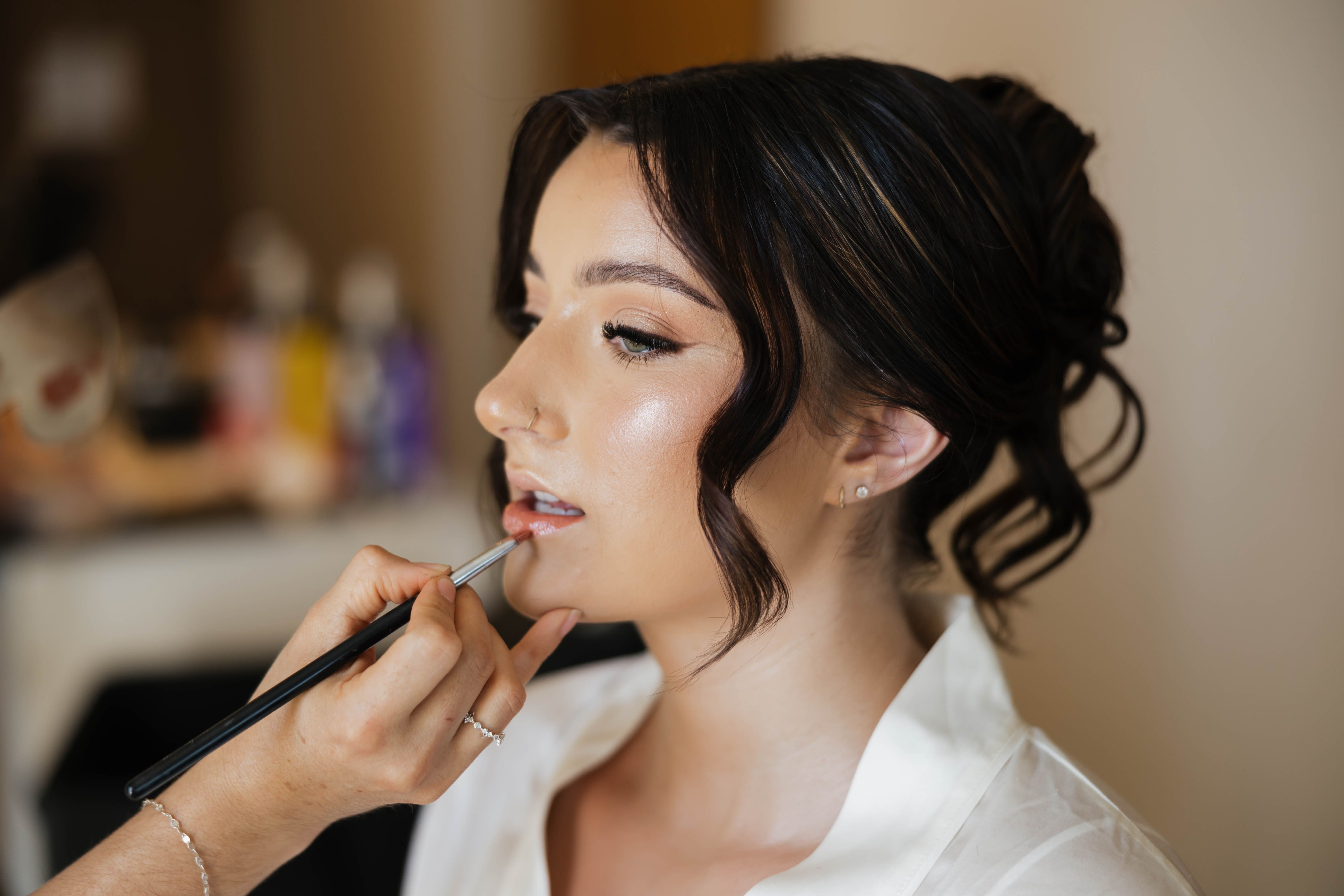 Luxury bridal makeup for a Riviera Maya destination wedding