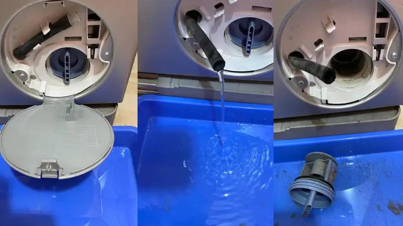 Washing machine cleaning: Unscrew the filter (usually located at the bottom front) and rinse out debris.