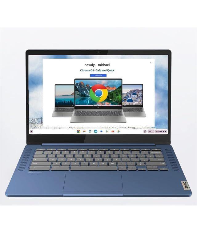 Lenovo Slim 3 Chromebook 14 inch in Abyss Blue, front view