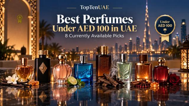 Best perfumes under AED 100 in UAE featuring eight affordable fragrance picks