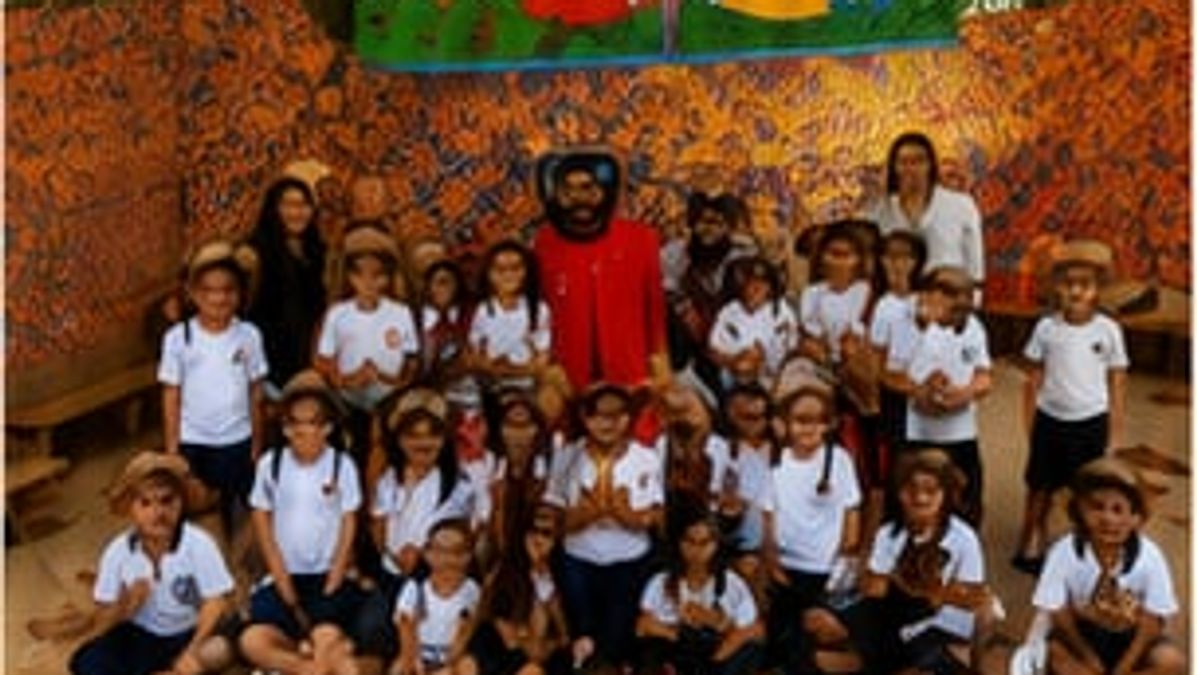 Grupo escolar na fazendinha