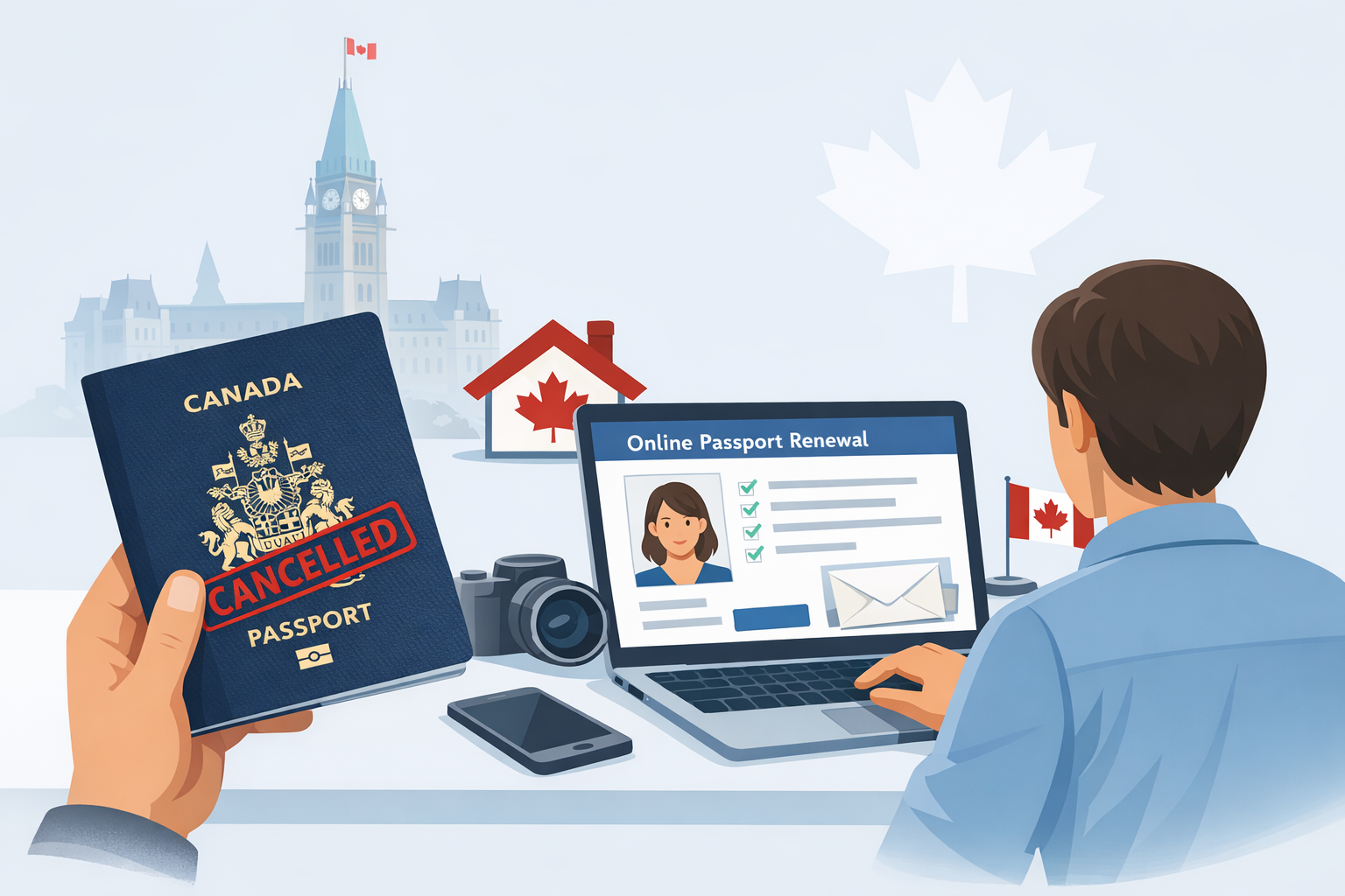Canada details online passport renewal eligibility, photo requirements and 20-business-day processing