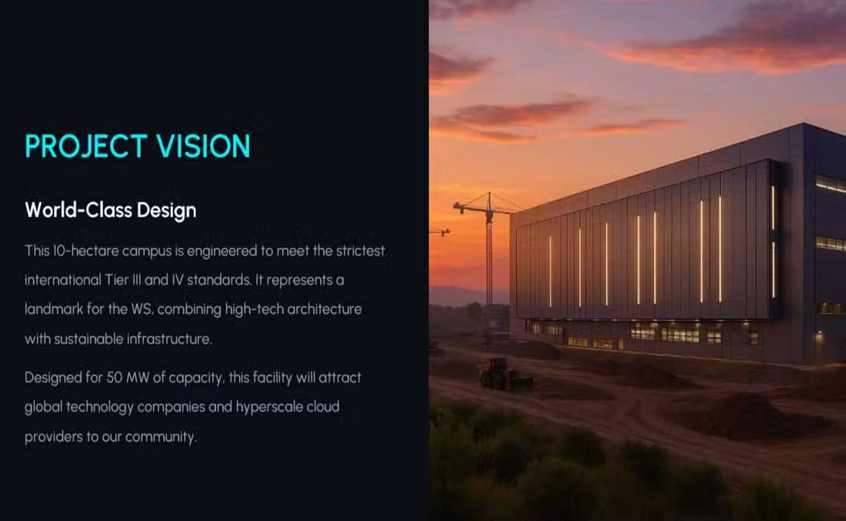 The proposed project was a 10-hectare, 50-megawatt hyperscale AI data center campus in Oton, with most of the proposed site in Barangay Abilay Sur. | Photo from Norway Green Energy presentation