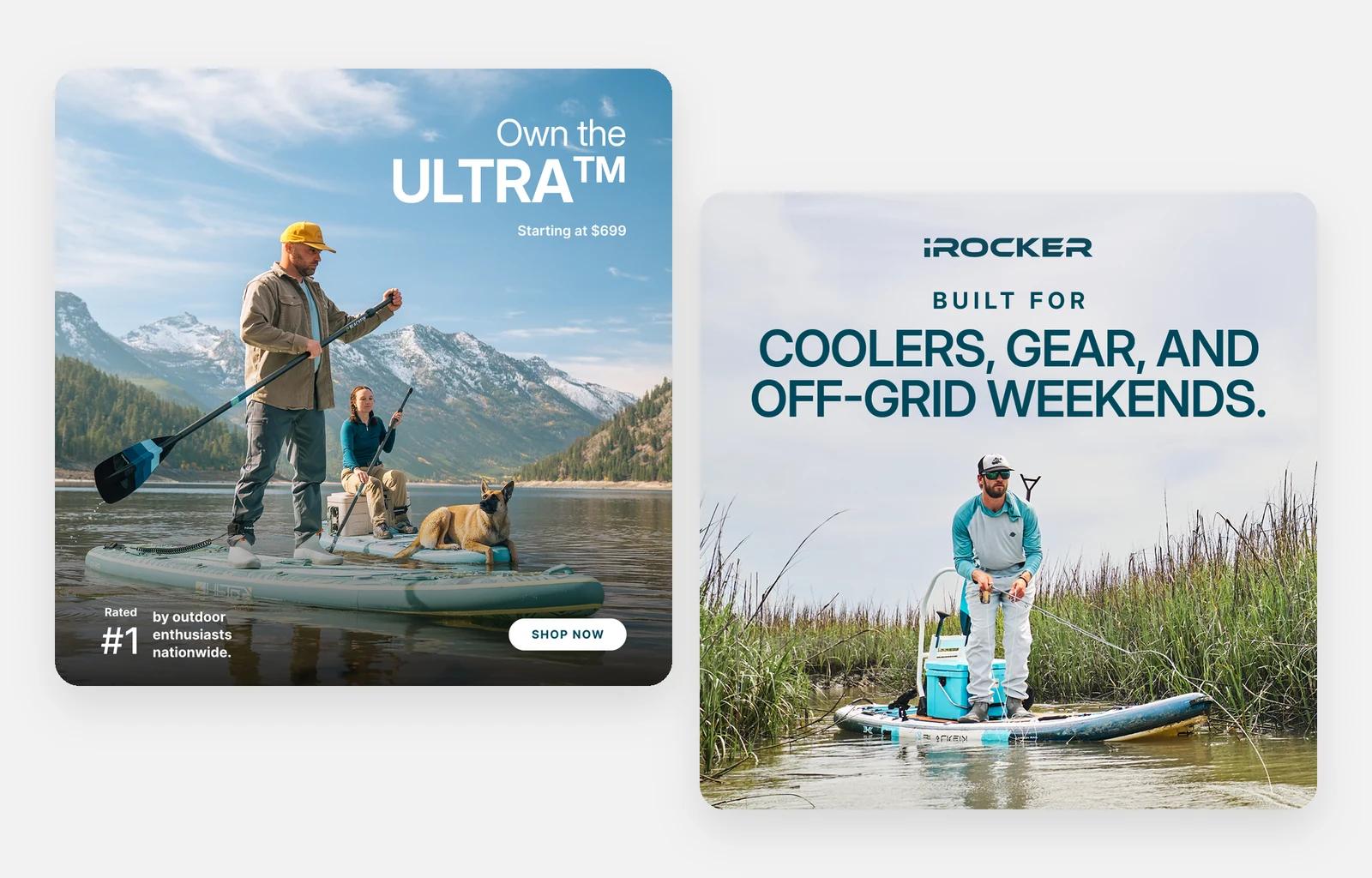 iROCKER ads we made for the ULTRA board and the cooler bundle