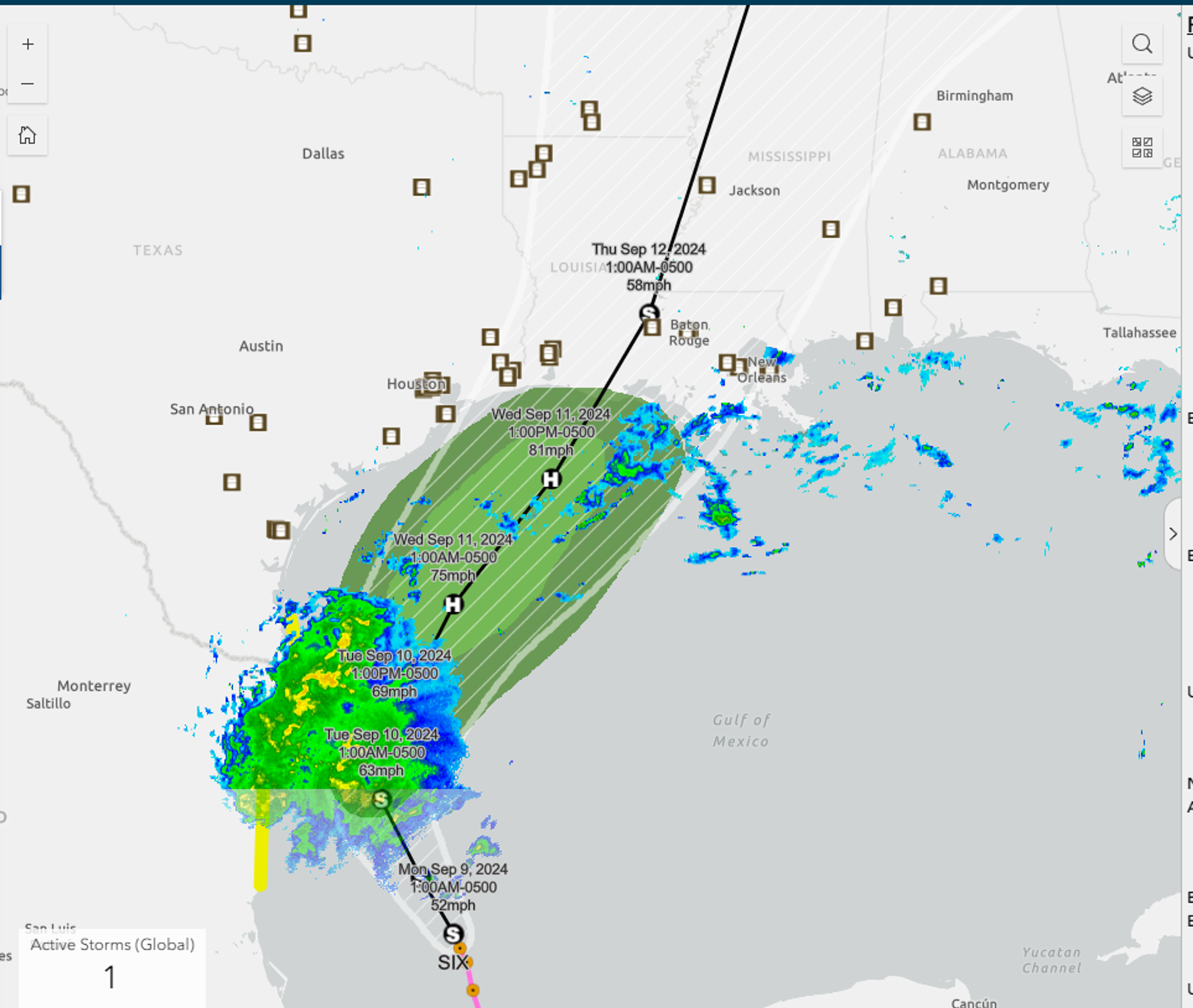 Tropical Storm Projected To Hit The Louisiana Coast As A Category 1