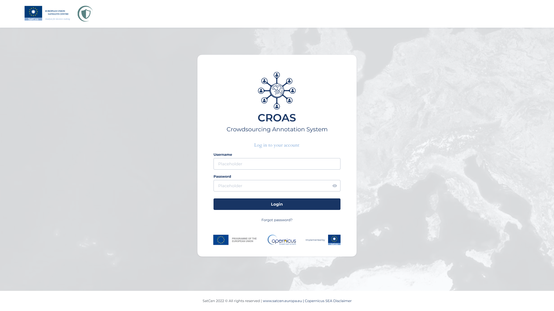 Login page sat-cen