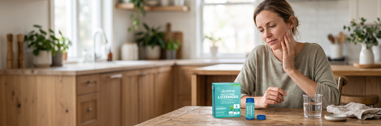 My mouth feels sore from nicotine lozenges: what is gentler - Quitine