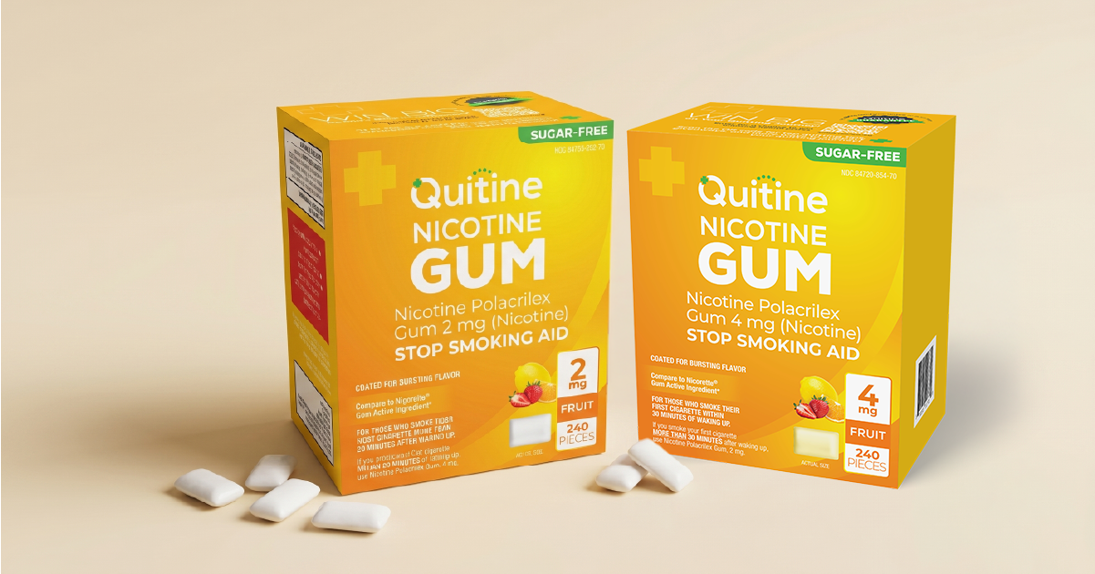 Quitine nicotine gum