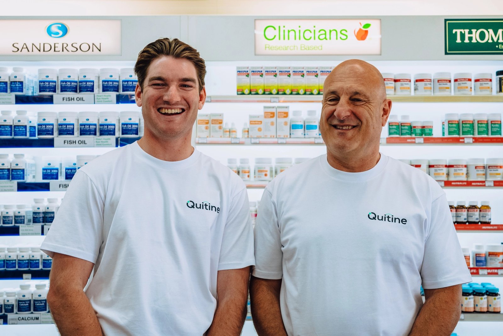 Mark and Ollie, Quitine co-founders