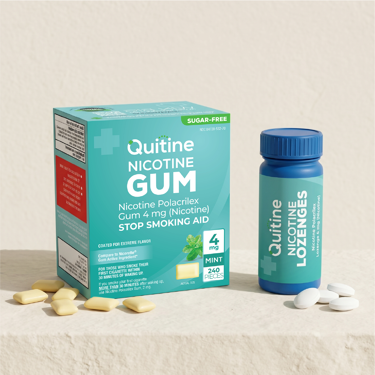 Quitine nicotine products