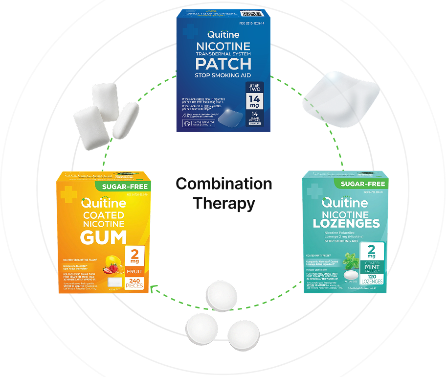 chewing gum for quitting cigarette Quitine Nicotine 4mg, Fruit Flavor 240 Count | Quit Smoking Aid week program Habitrol 4mg MINT 12 boxes