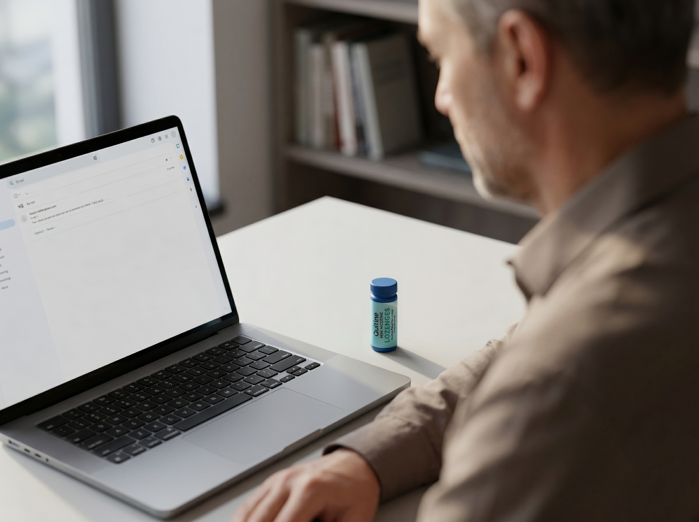 A man working at a desk