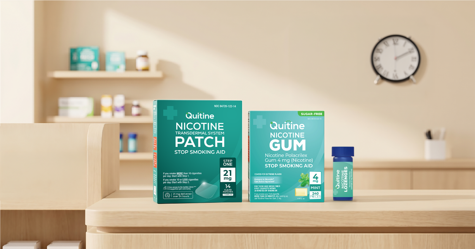Quitine nicotine gum