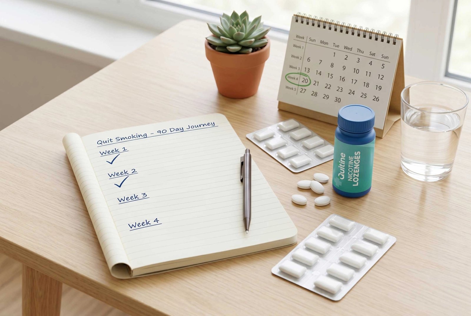 Combining Medications (Varenicline, Bupropion) with a 90-Day Behavioral Plan - Quitine