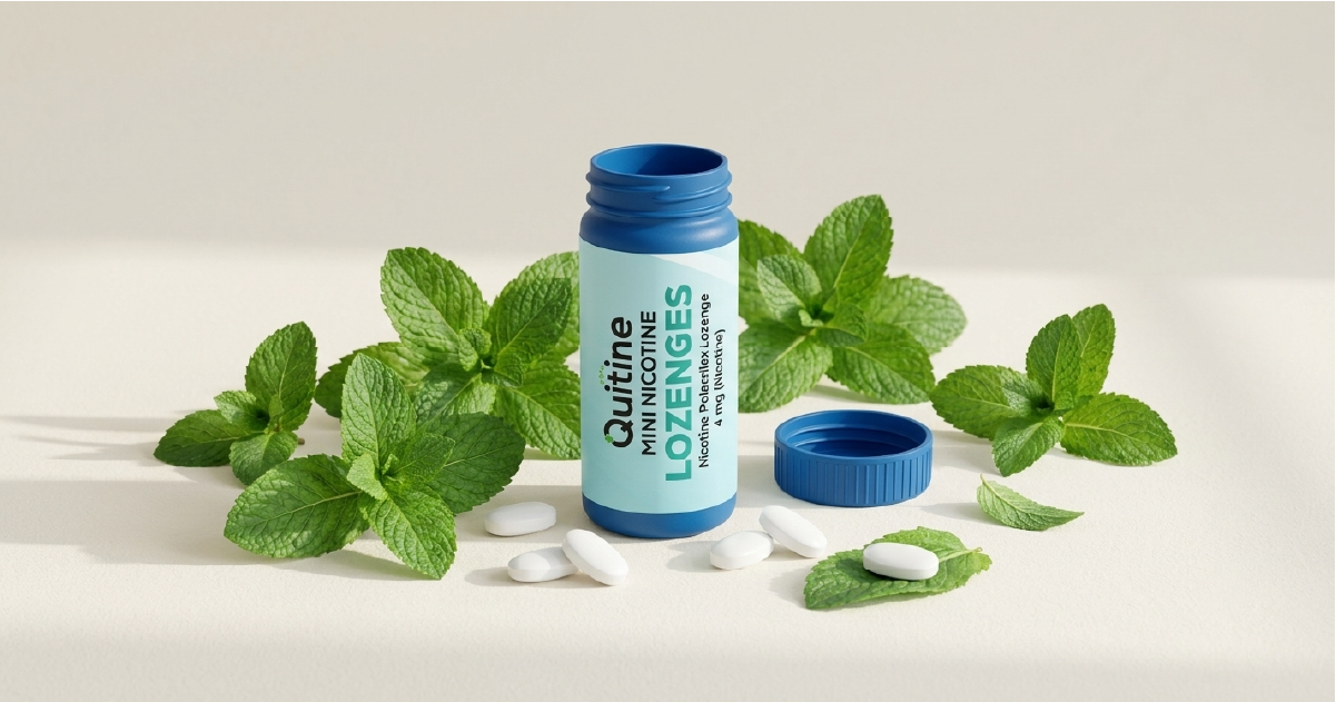 Quitine nicotine mint lozenges