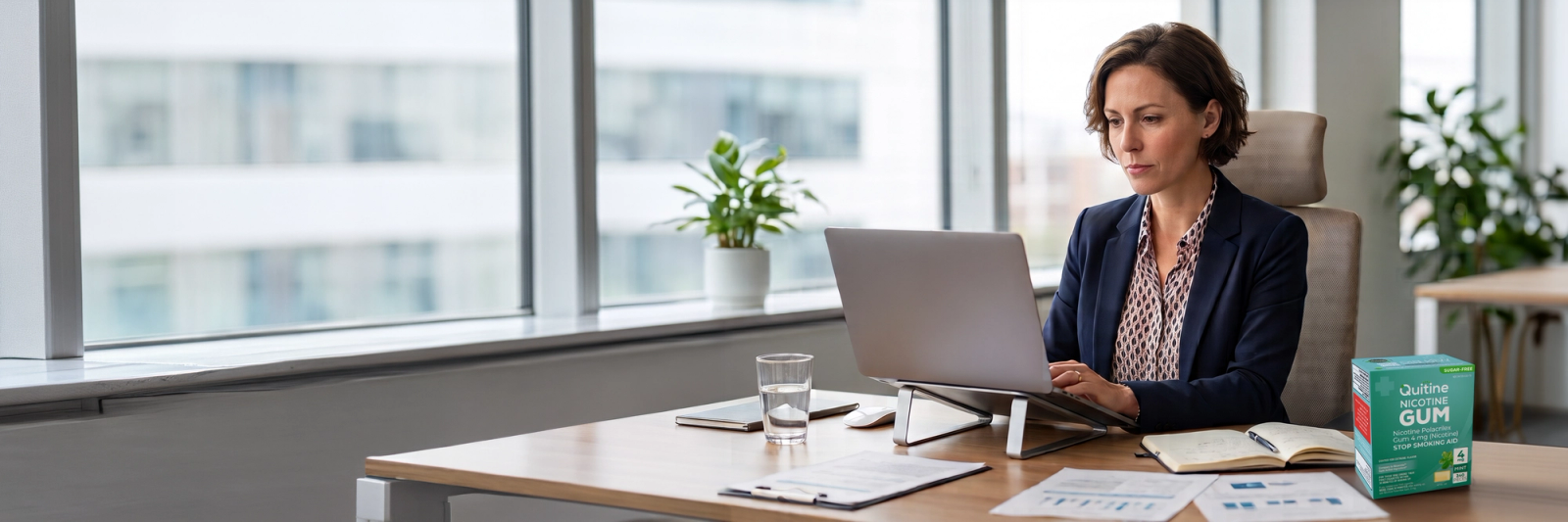 Using Nicotine Gum at Work: Staying Smoke-Free Through the Workday - Quitine