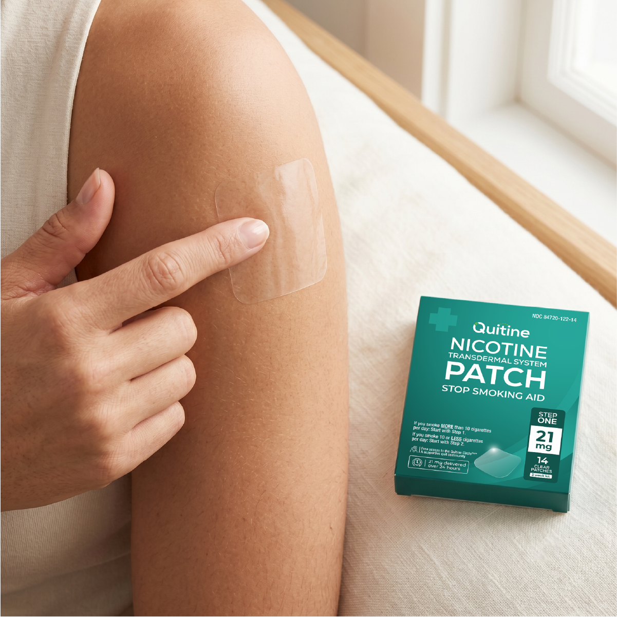 Quitine clear nicotine patch