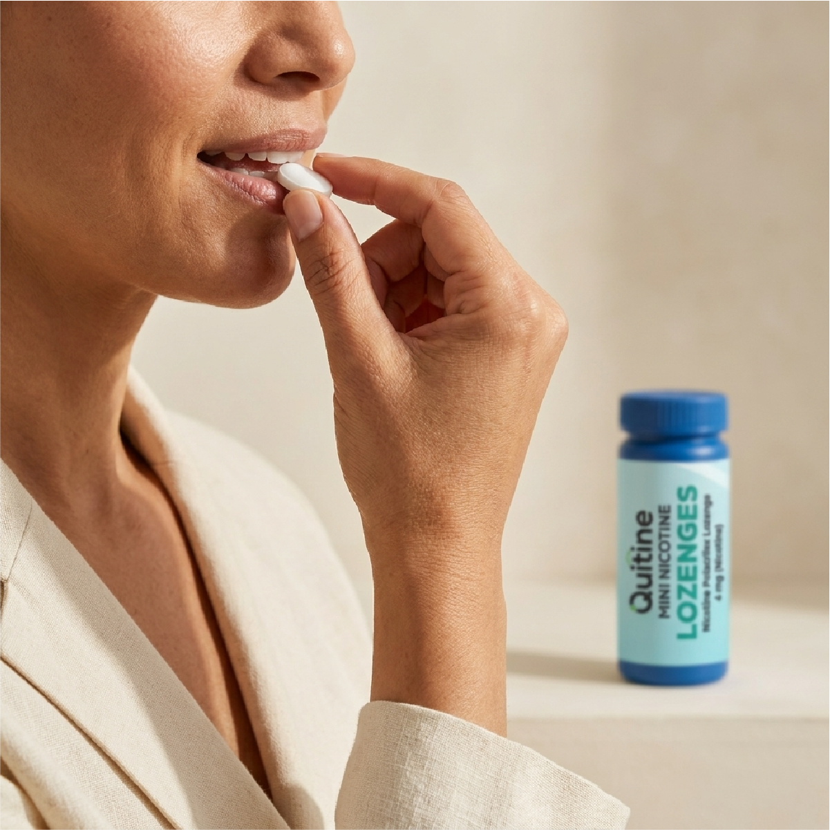 Quitine nicotine mint lozenges