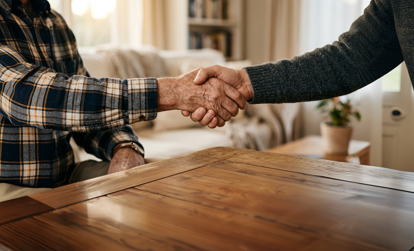 Two man shaking hands