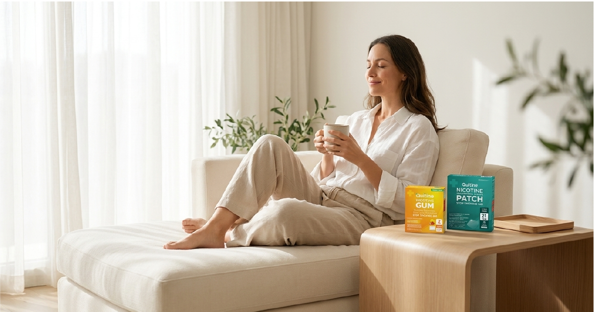 Quitine nicotine replacement products