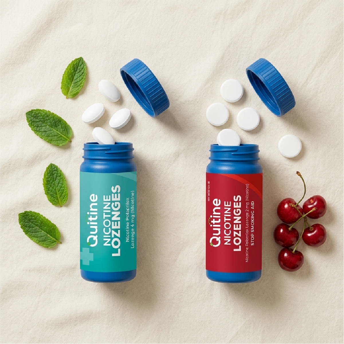 Quitine nicotine lozenges