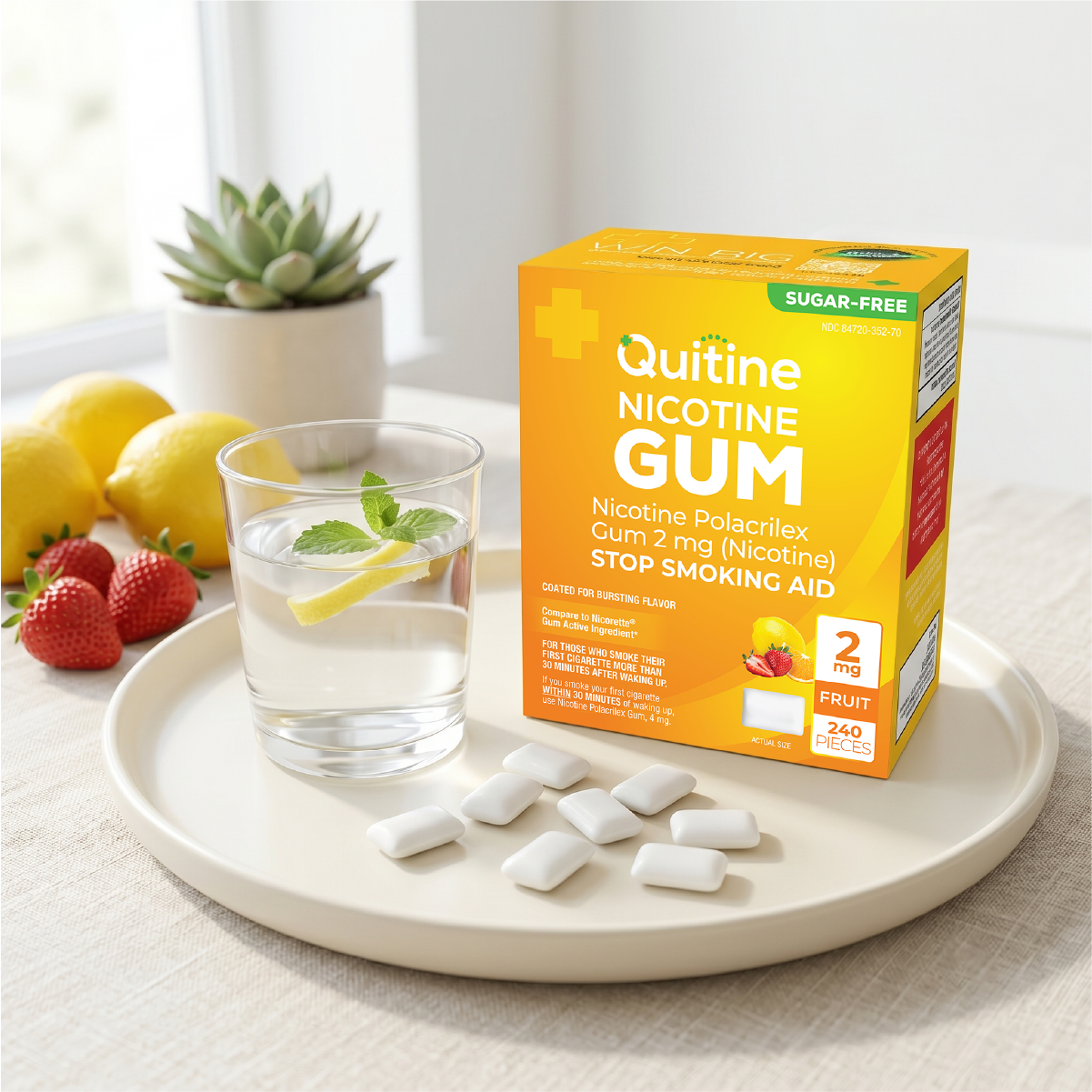 Quitine nicotine gum