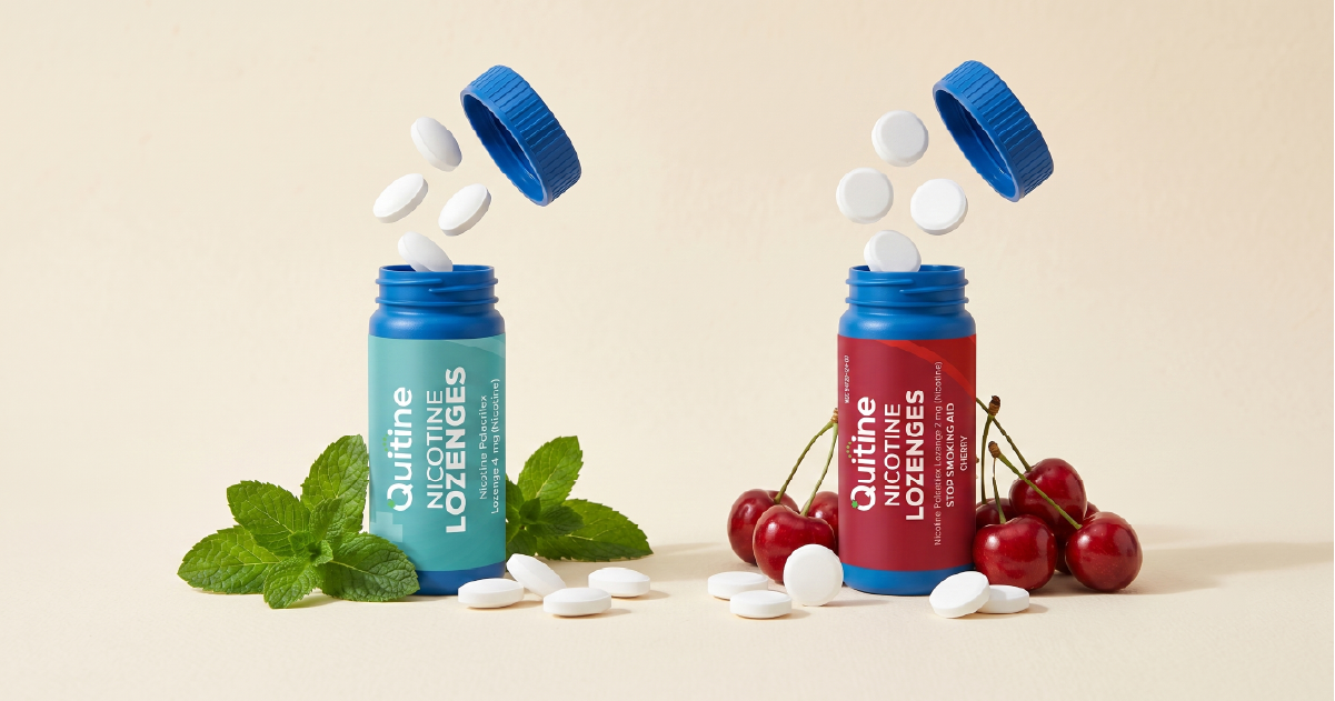 Quitine nicotine lozenges