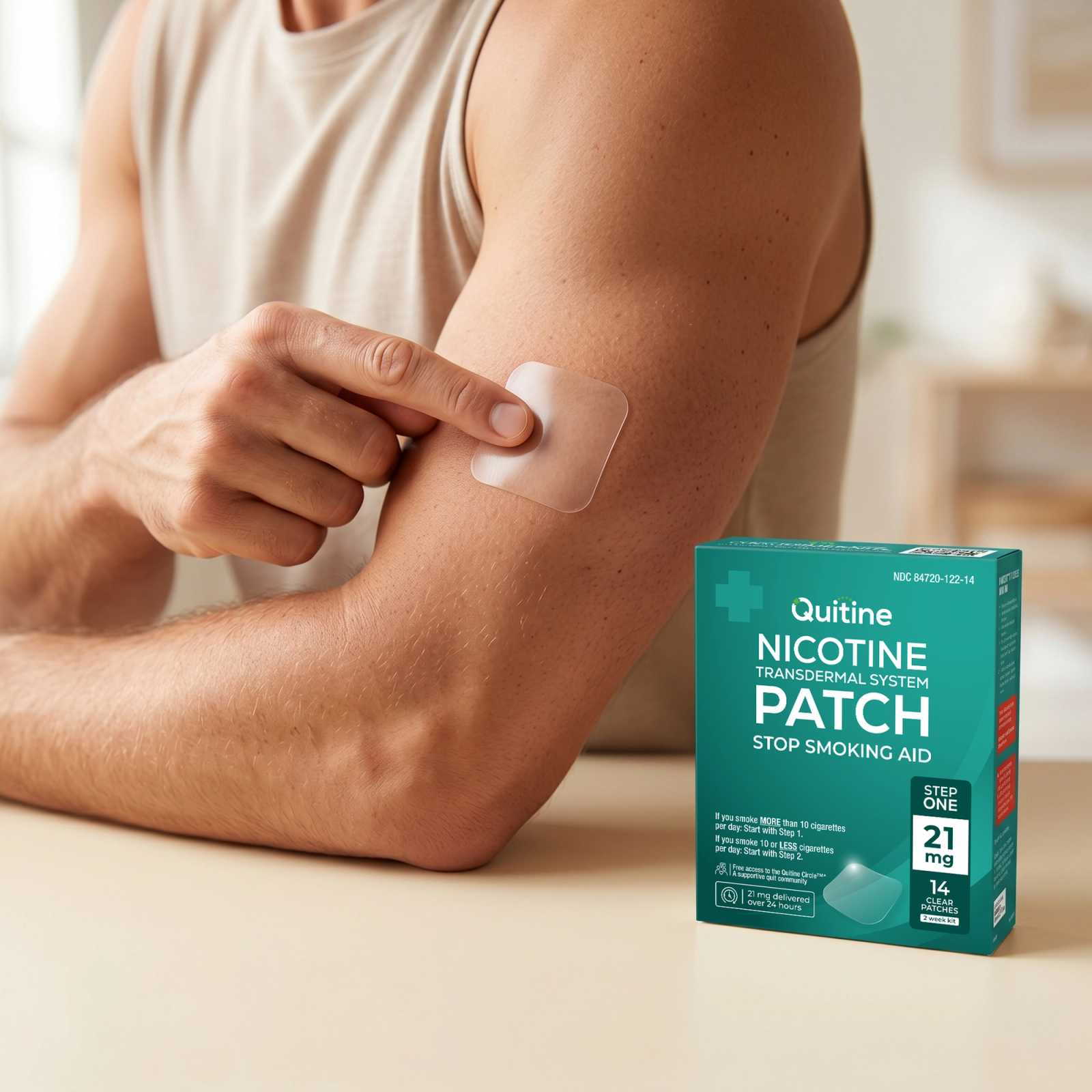 Quitine nicotine patch