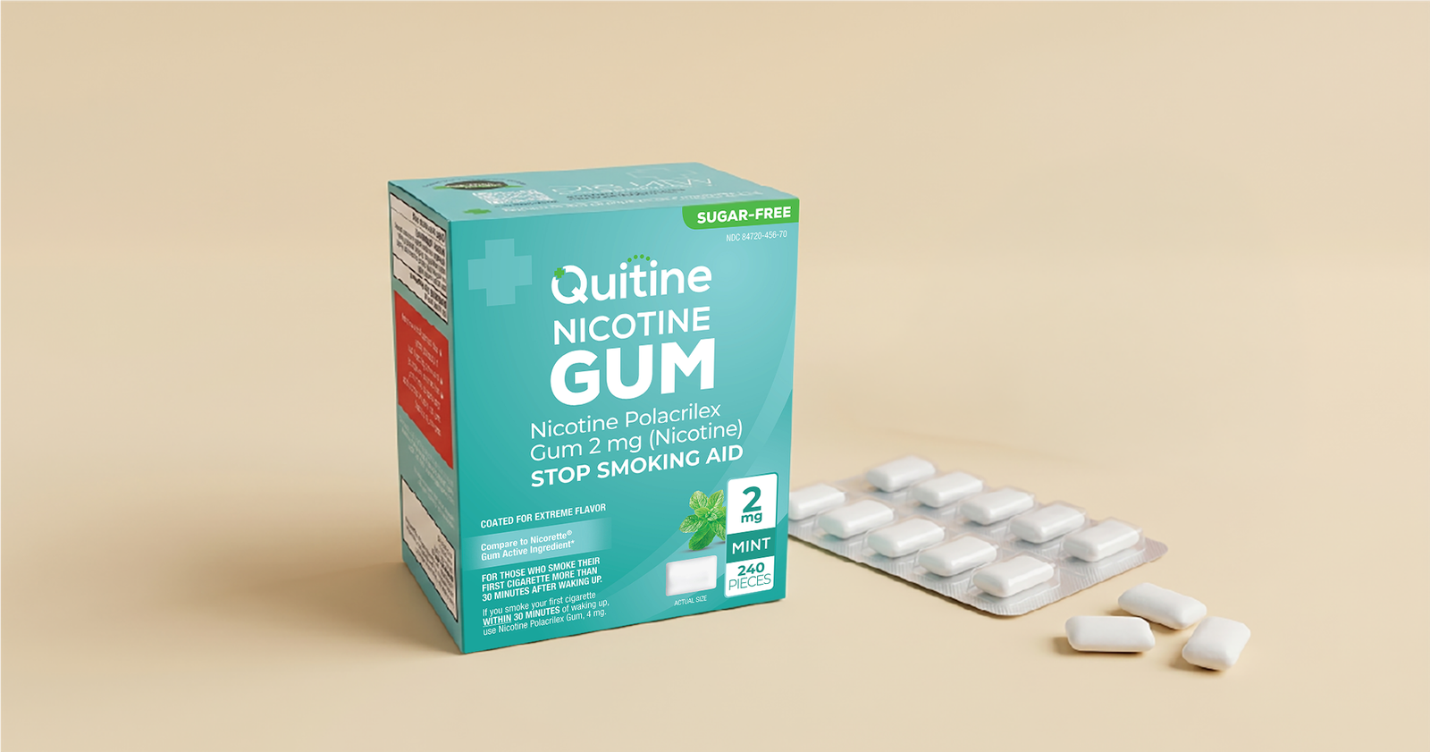Quitine nicotine gum