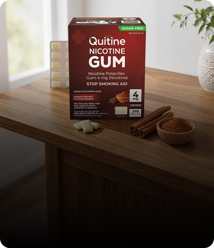 Quitine Cinnamon Nicotine Gum Box