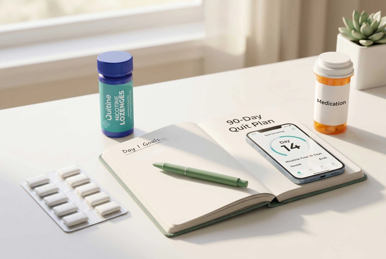 Choosing the Right Tools: NRT, Medications, Apps, and Journals for a 90-Day Plan - Quitine