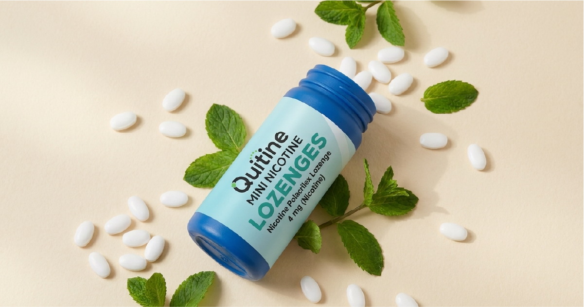 Quitine nicotine mint lozenges